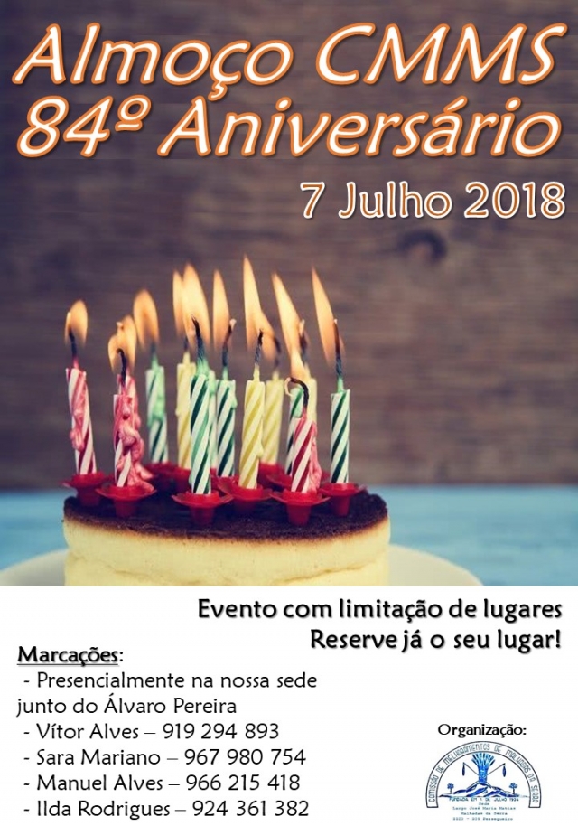 Almoço 84º Aniversário CMMS